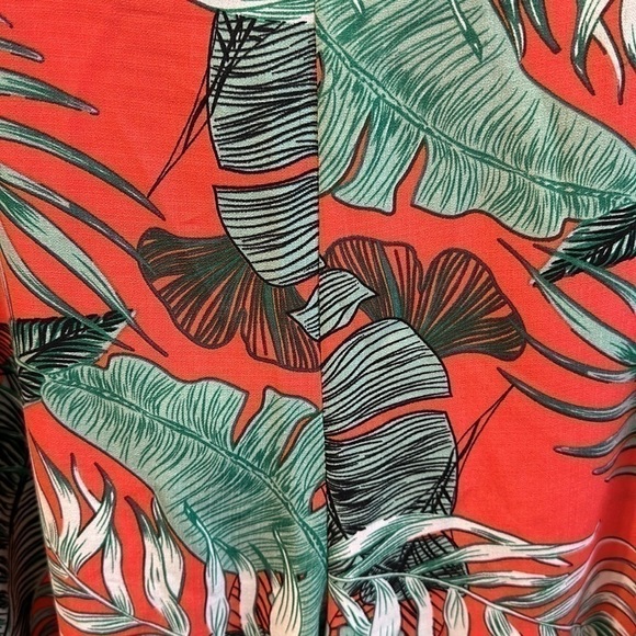 EDY’S PALM PRINT WIDE LEG PANTS SZ L CRUISE BEACH SUMMER EVERYDAY DATE NIGHT - Picture 4 of 6